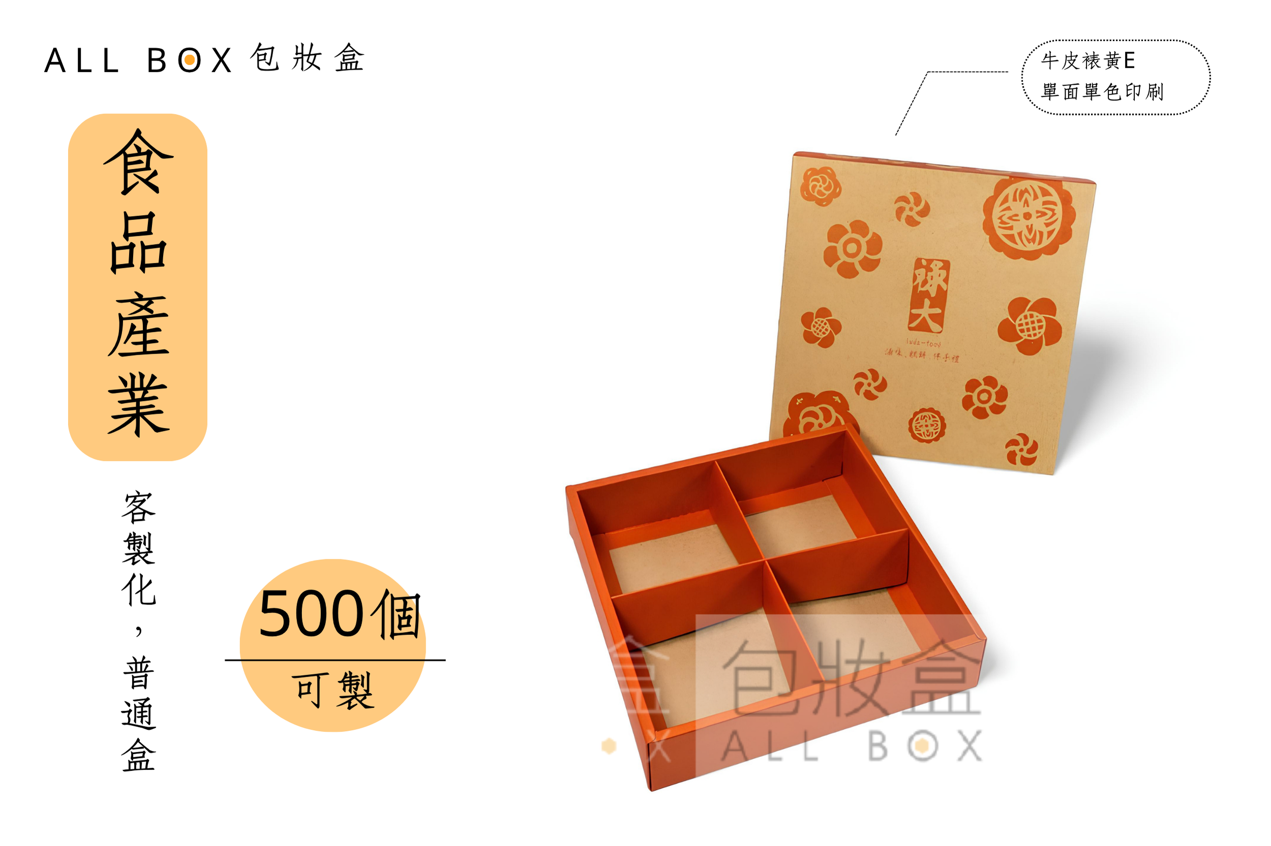 《食品業愛用包裝盒》祿大滷味單色牛皮普通盒 《食品業愛用包裝盒》祿大滷味單色牛皮普通盒